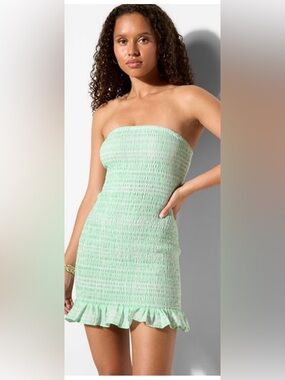 wild fable Mint Green Smocked Dress